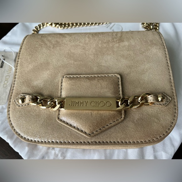 Shimmer leather Jimmy Choo cross body mini bag - Picture 10 of 12